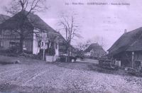 754- Haut-Rhin. Courtelevant. Route de Réchésy datée de 1916